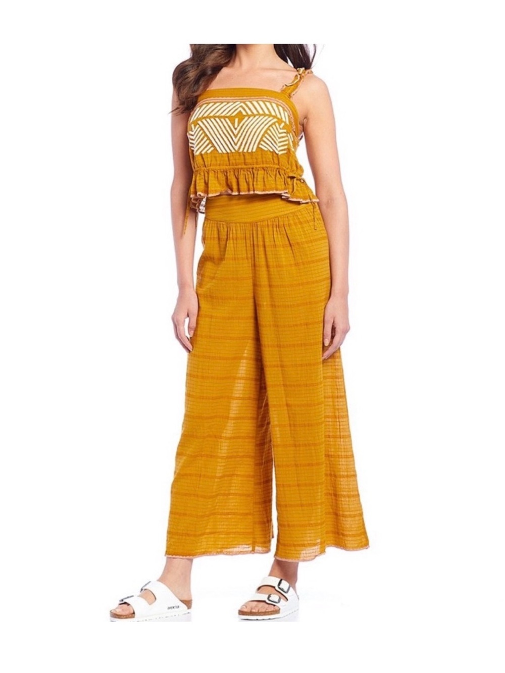 Free People 2 Piece Eva Embroidered Set